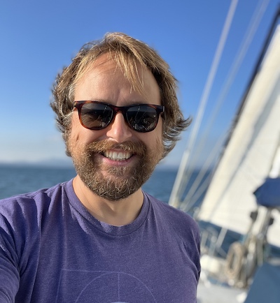 Me on a sailing yacht